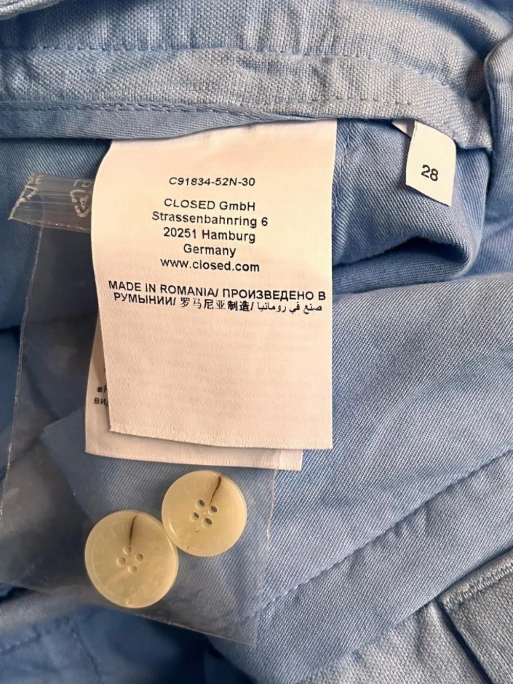 NWOT Women's Barton Cotton & Linen Pants by CLOSED